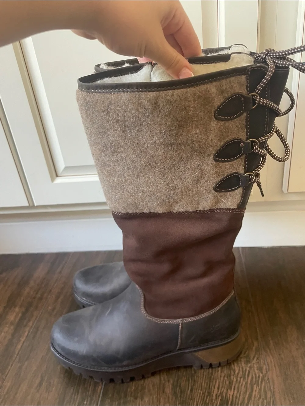 NWT Goose Primaloft® Waterproof Boiled Wool Mid Calf Boot